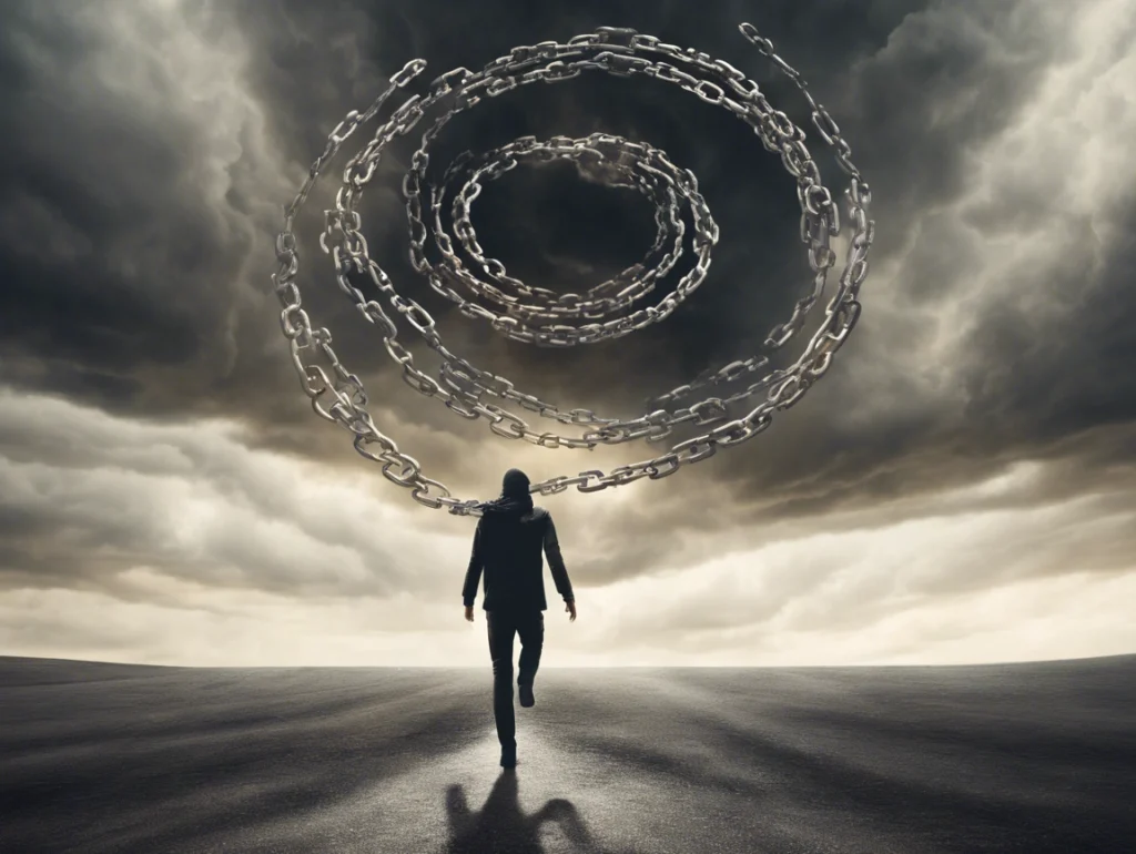 Der Teufelskreis negativer Gedanken durchbrechen: So findest du deine mentale Freiheit